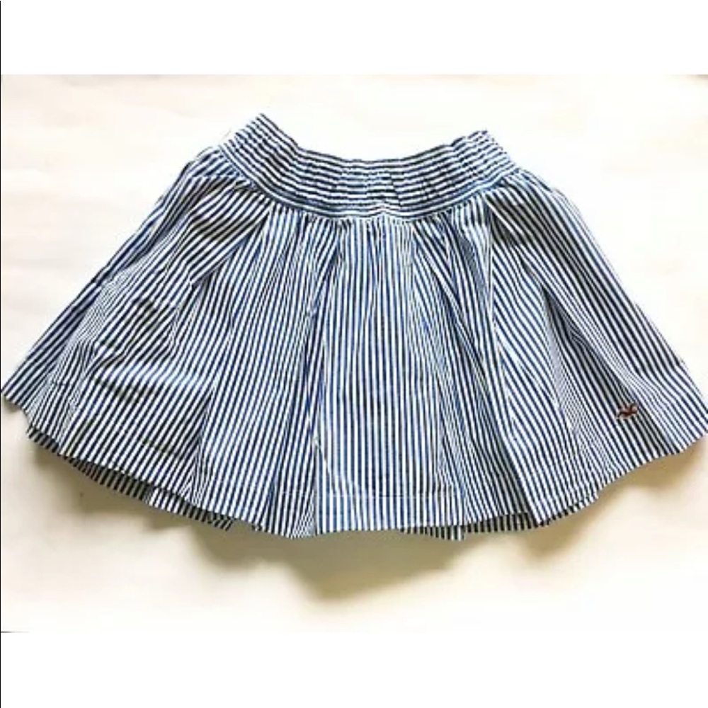 2/$20 Hollister Girls Pleated Mini Skirt Blue White Stripe Small